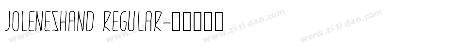 JolenesHand Regular字体转换